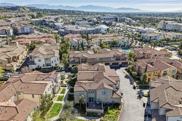 an aerial view of a city