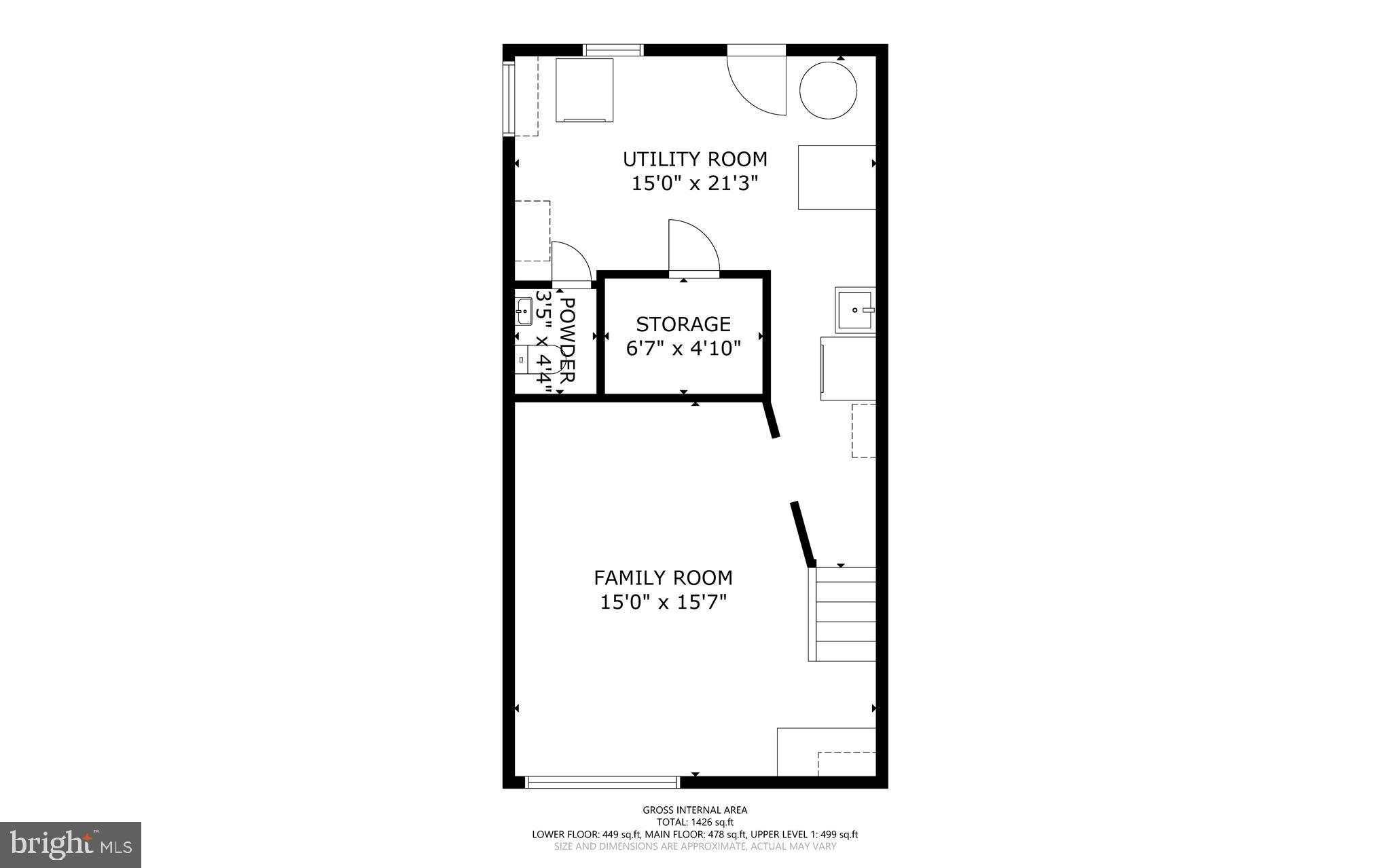 762 Fulbrook Road Dundalk, MD 21222 - Photo 33 of 34 Lower Level Floor Plan