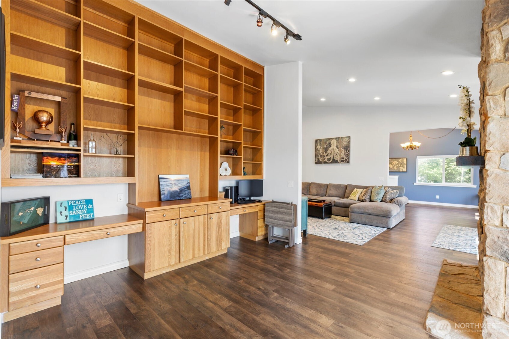 38292 Northeast Doe Road Hansville, WA 98340 - Photo 14 of 40 a living room with furniture and a wooden floor