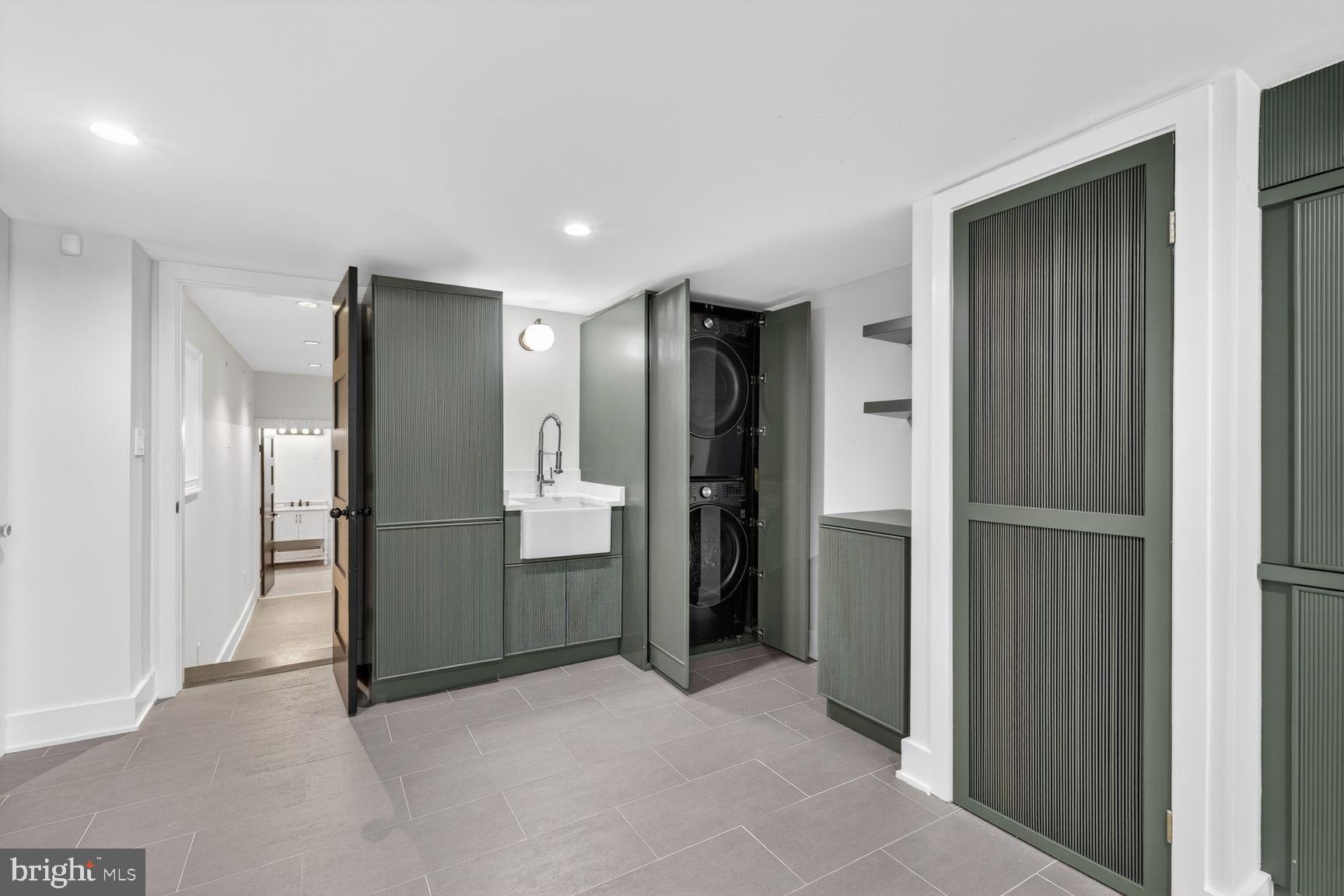 3019 Dent Place Northwest Washington, DC 20007 - Photo 11 of 17 a view of a kitchen with refrigerator and an entrance