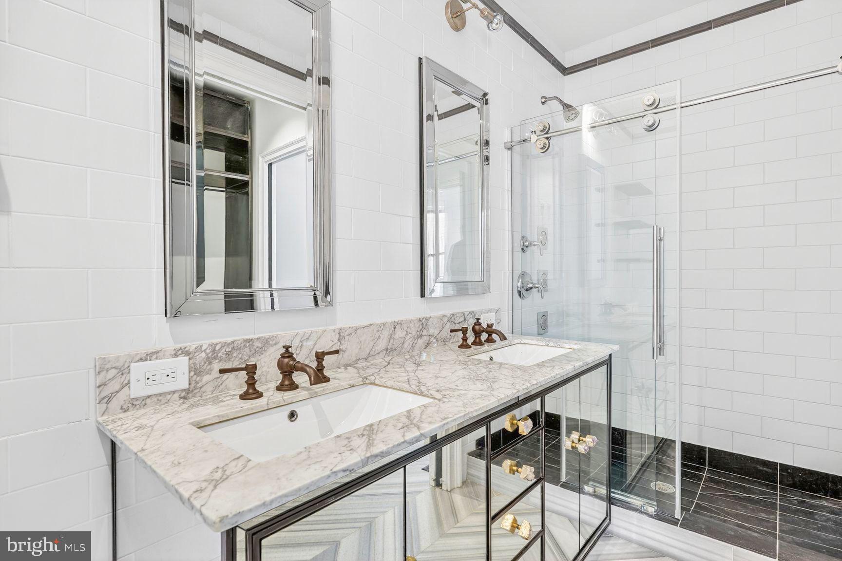 3019 Dent Place Northwest Washington, DC 20007 - Photo 7 of 17 a bathroom with a sink and a mirror
