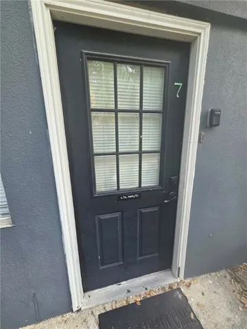 a view of front door