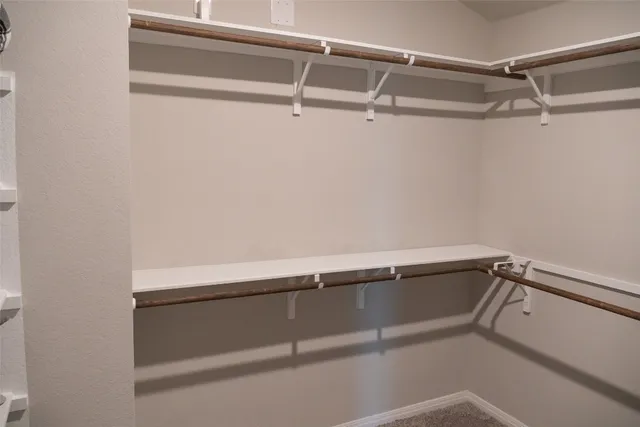 a close view of closet