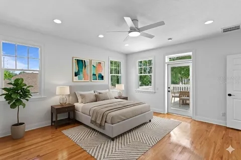 a view of a patio on the roof deck