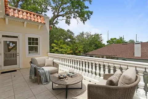 a view of swimming pool from a outdoor space