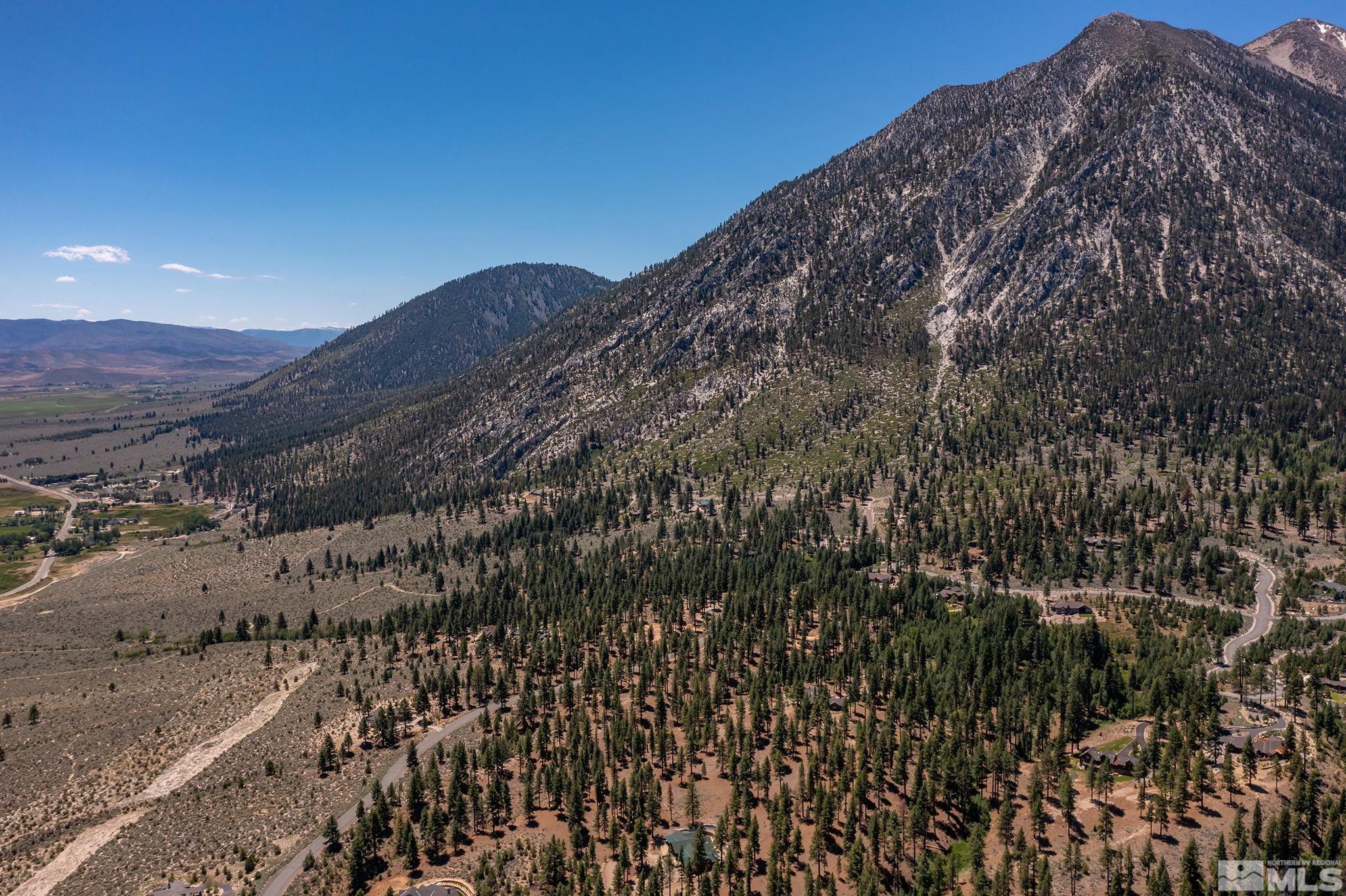 87 Five Creek Road Gardnerville, NV 89460 - Photo 12 of 21 a view of a dry yard with mountains in the background