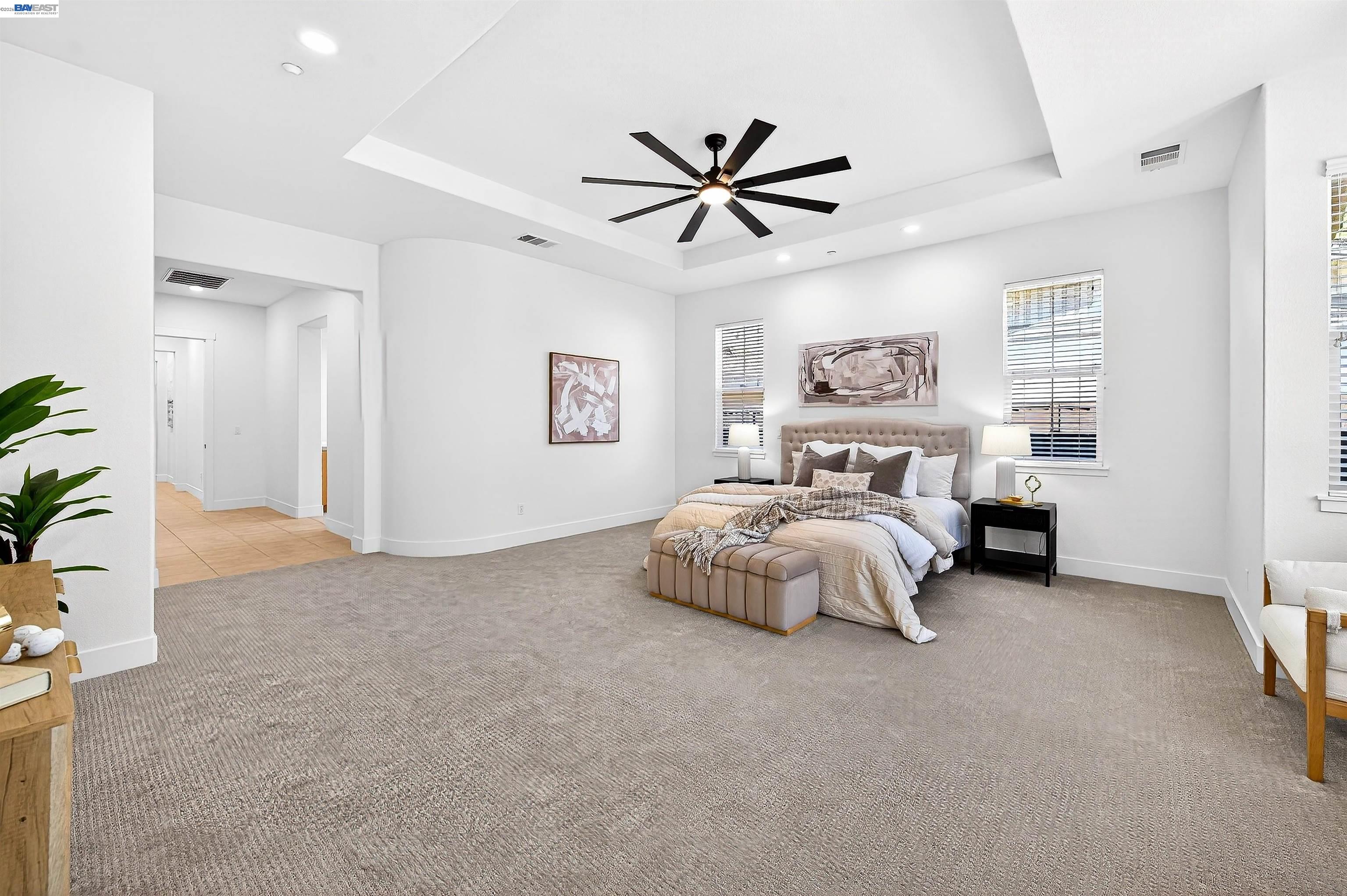 5564 Stockton Loop Livermore, CA 94550 - Photo 20 of 45 a bedroom with a bed and painting on the wall