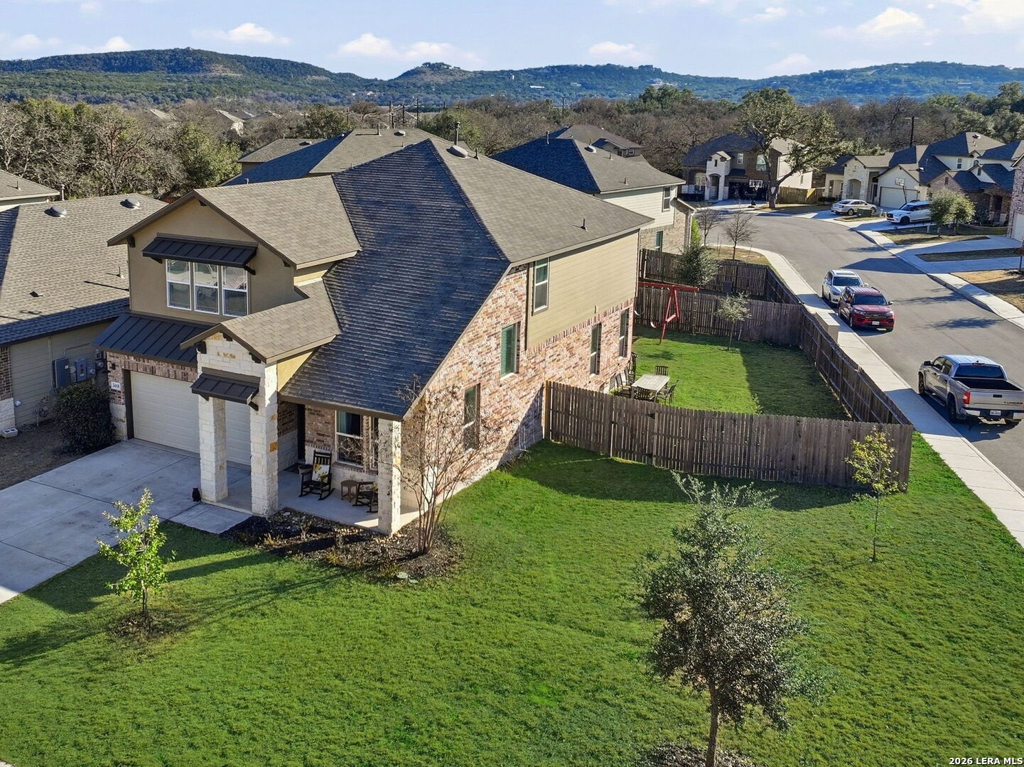 3410 Copper Acres Bulverde, TX 78163 - Photo 41 of 50 an aerial view of a house with a garden