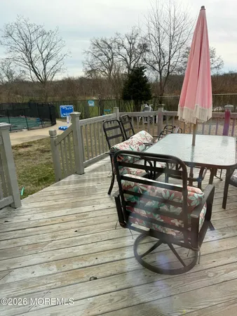 a view of outdoor space with seating space