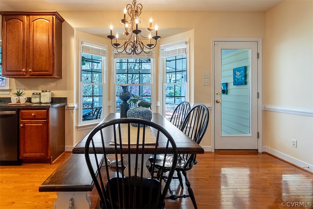 14006 Planters Walk Drive Midlothian, VA 23113 - Photo 17 of 48 a view of a dining room with furniture window and wooden floor