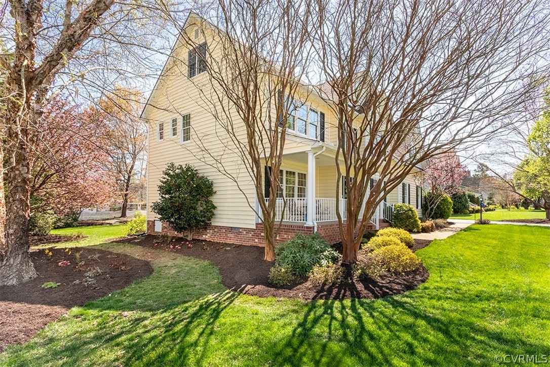 14006 Planters Walk Drive Midlothian, VA 23113 - Photo 42 of 48 a front view of a house with garden and trees