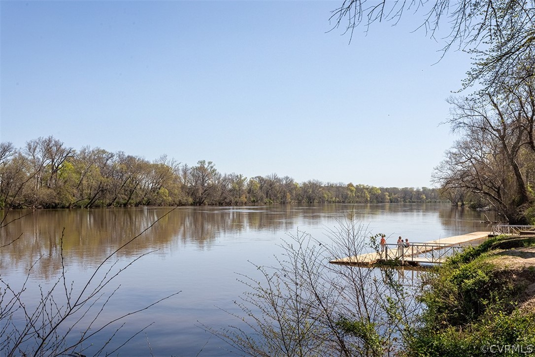 14006 Planters Walk Drive Midlothian, VA 23113 - Photo 44 of 48 a view of a lake with houses in the back
