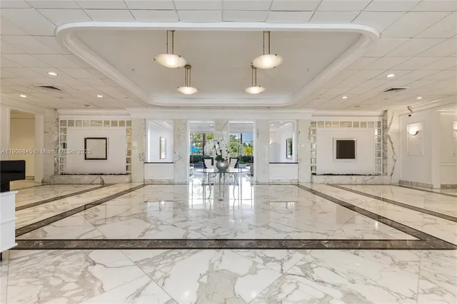 a aerial view of a multi story building