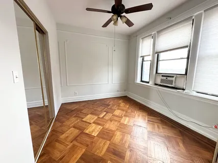 a view of an empty room and window