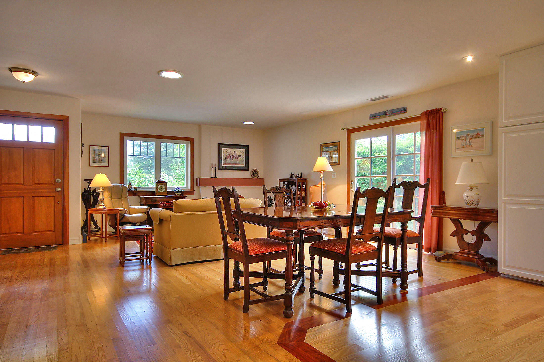 867 Via Abajo Santa Barbara, CA 93110 - Photo 3 of 26 a view of a dining room with furniture window and wooden floor