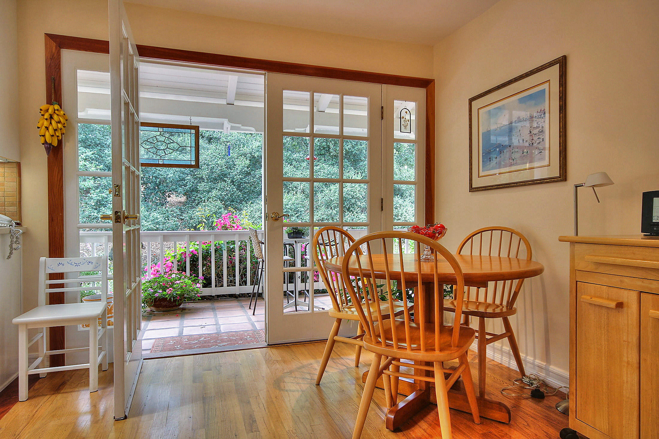 867 Via Abajo Santa Barbara, CA 93110 - Photo 5 of 26 a view of a balcony dining table and chairs