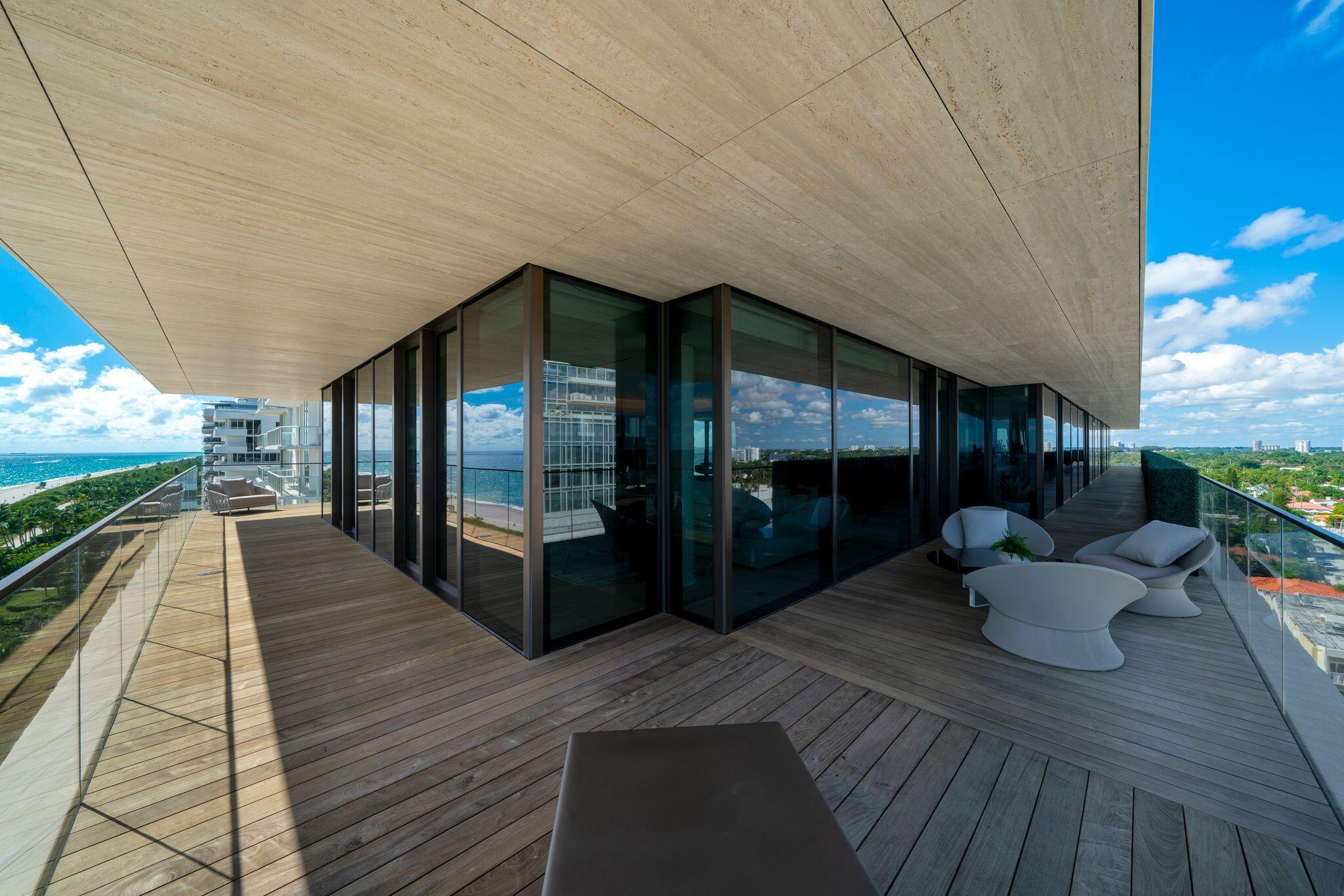 8955 Collins Avenue, Unit LPH Surfside, FL 33154 - Photo 20 of 40 a view of a patio with wooden floor