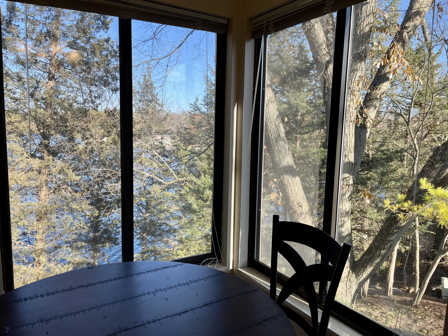 33 Shoreline Road, Unit B Lake Barrington, IL 60010 - Photo 15 of 49 a view of a room with a large window and wooden floor