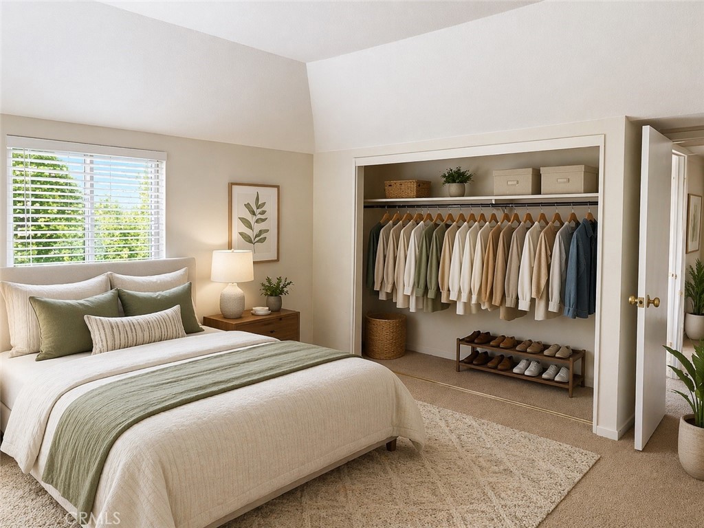 117 East Yale Loop, Unit 24 Irvine, CA 92604 - Photo 7 of 13 a bedroom with a bed and a painting on the wall