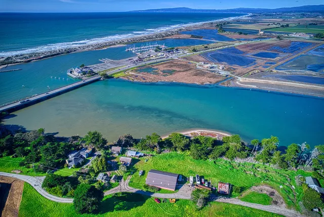 a view of an ocean and beach