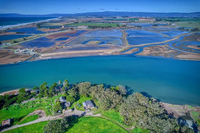 a view of an ocean and beach