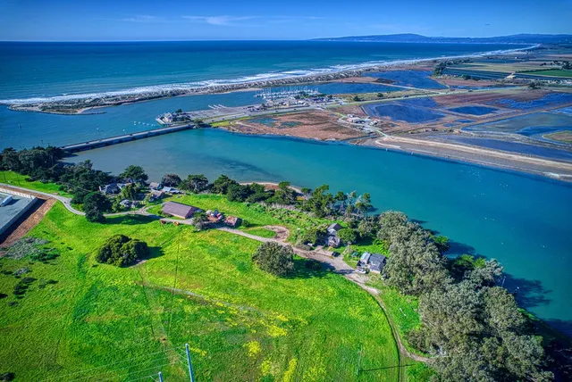 a view of a lake with outdoor space