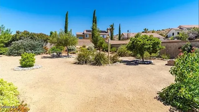 a view of a terrace with a garden