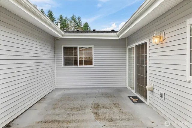 a view of a door of a house