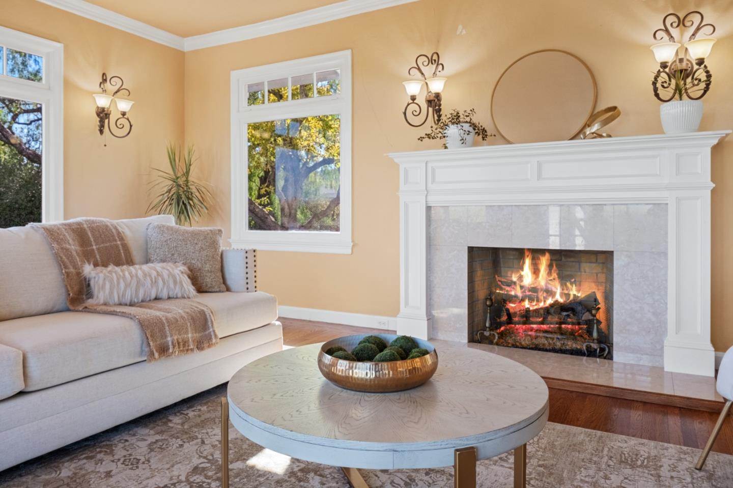 681 Upland Road Redwood City, CA 94062 - Photo 13 of 85 a living room with furniture and a fireplace
