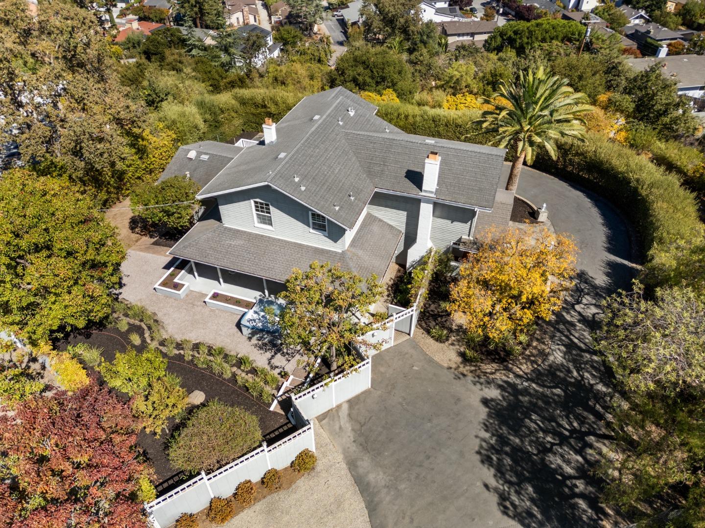 681 Upland Road Redwood City, CA 94062 - Photo 75 of 85 an aerial view of a house with a yard and garden