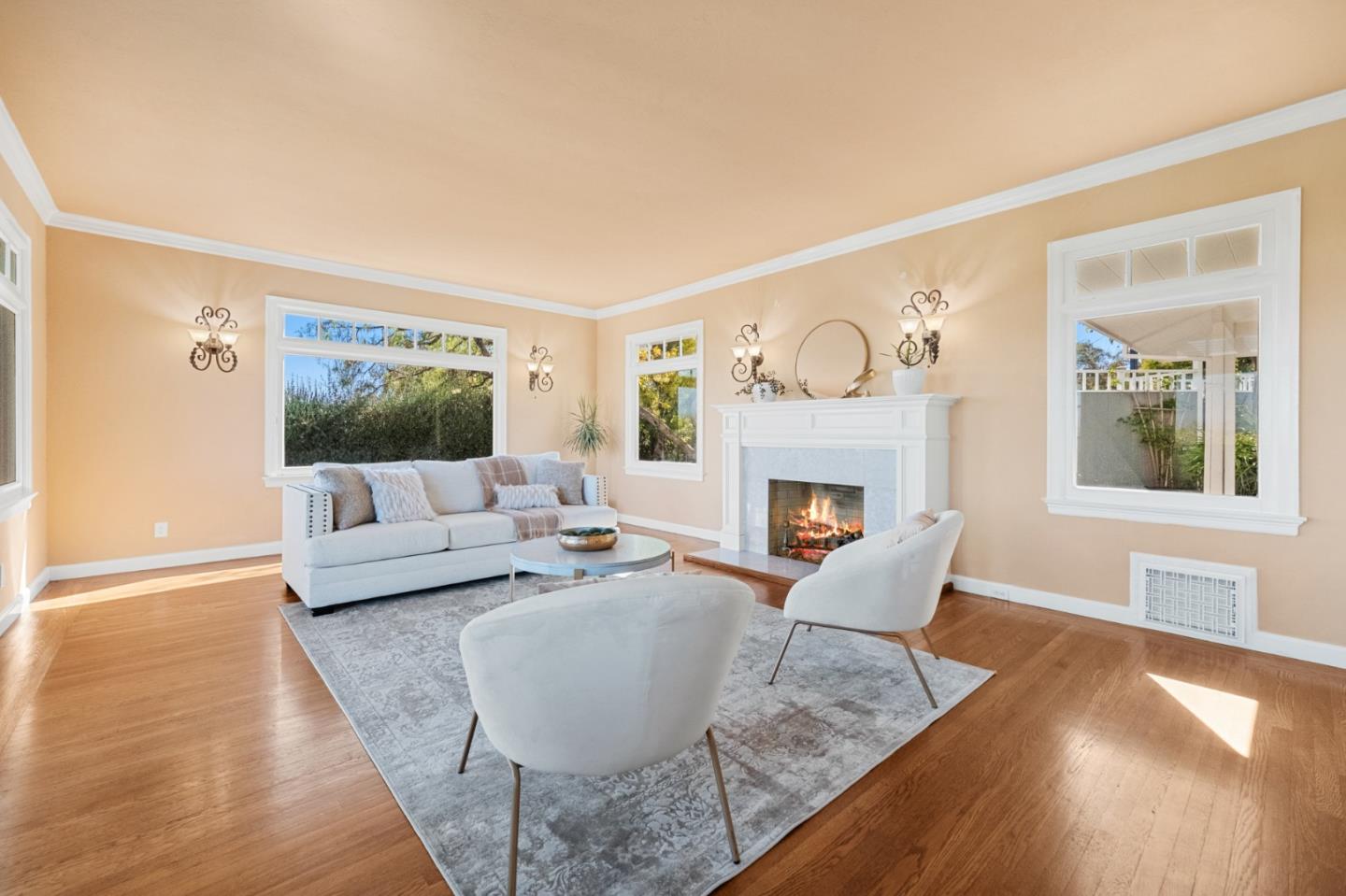 681 Upland Road Redwood City, CA 94062 - Photo 10 of 85 a living room with furniture and a fireplace