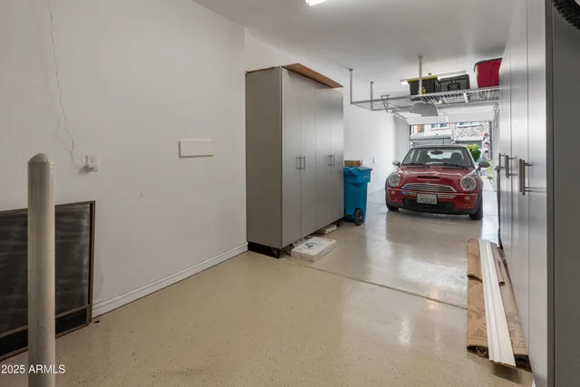 a hallway with a utility room