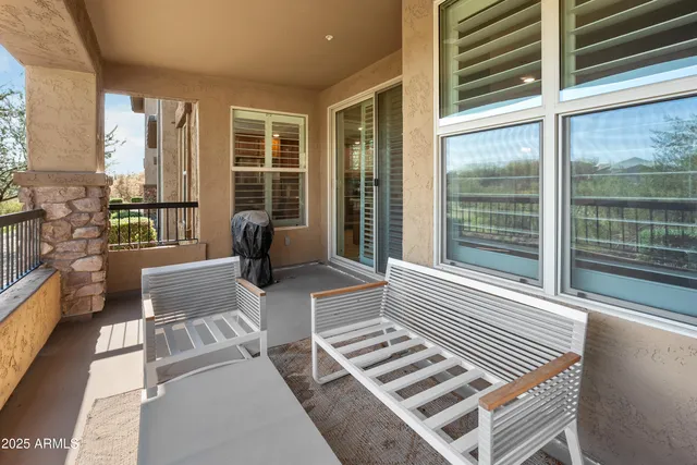 a view of balcony with couch