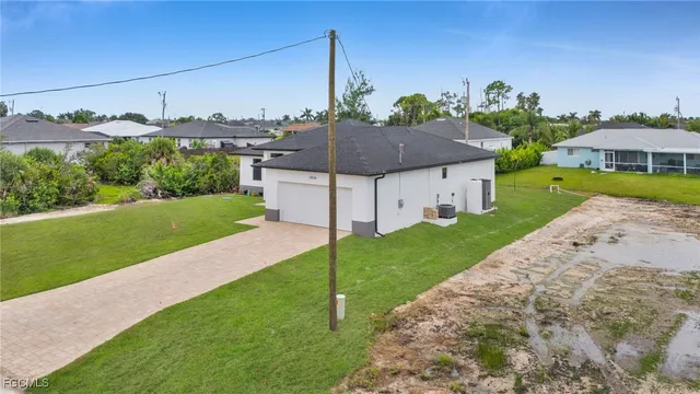 a house view with a garden space