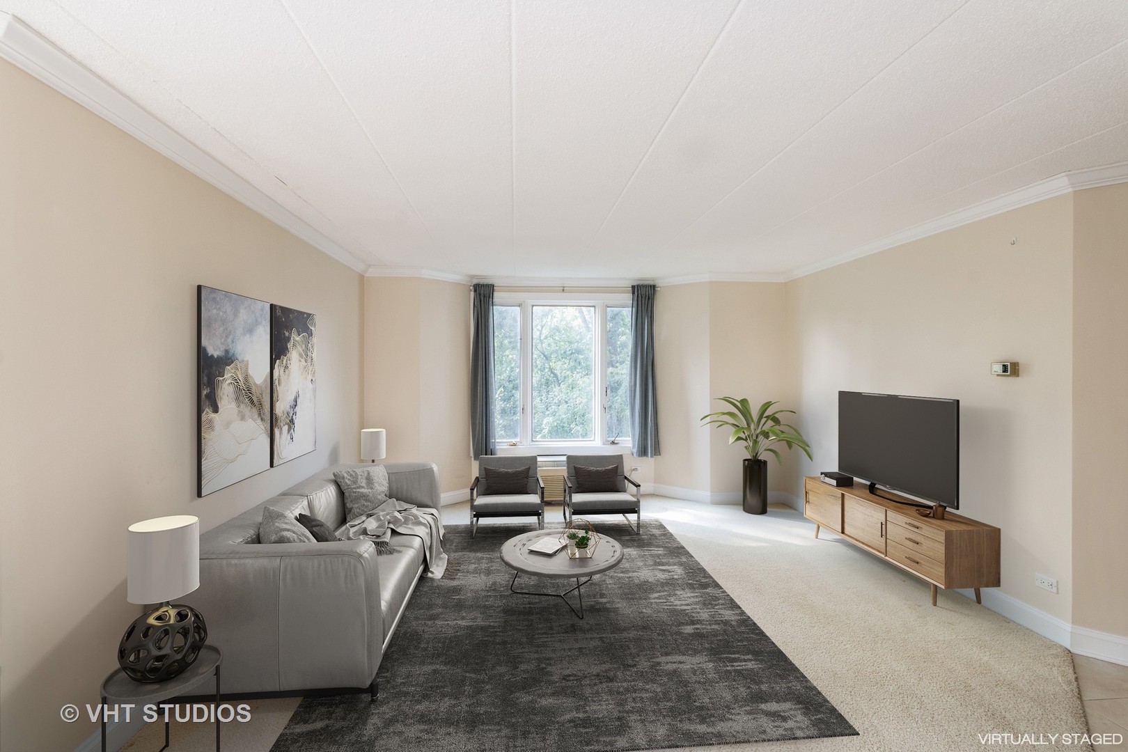 1 Renaissance Place, Unit 217 Palatine, IL 60067 - Photo 4 of 17 a living room with furniture and a flat screen tv