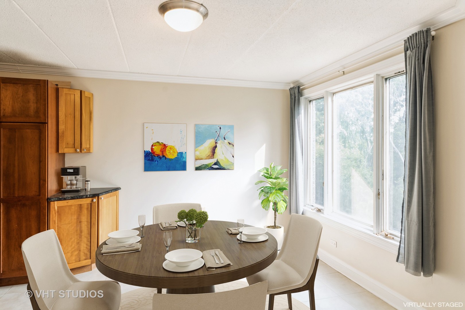 1 Renaissance Place, Unit 217 Palatine, IL 60067 - Photo 5 of 17 a view of a dining room with furniture window and outside view