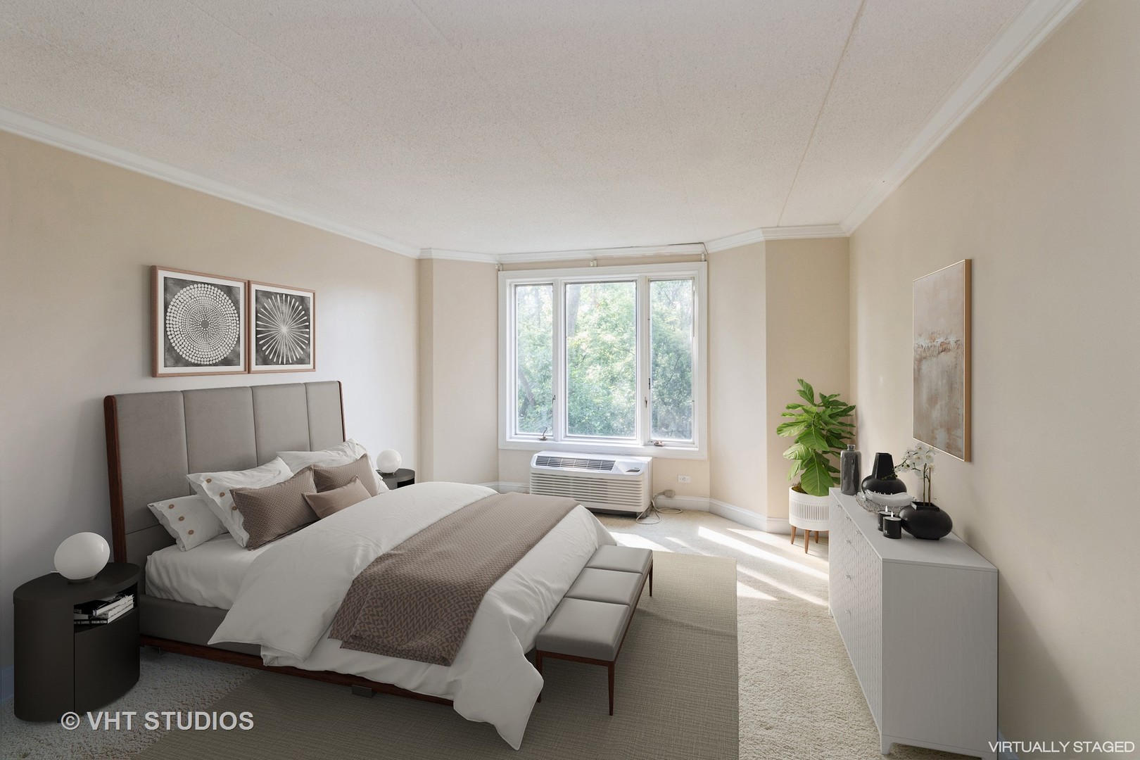 1 Renaissance Place, Unit 217 Palatine, IL 60067 - Photo 8 of 17 a bedroom with a bed and a couch