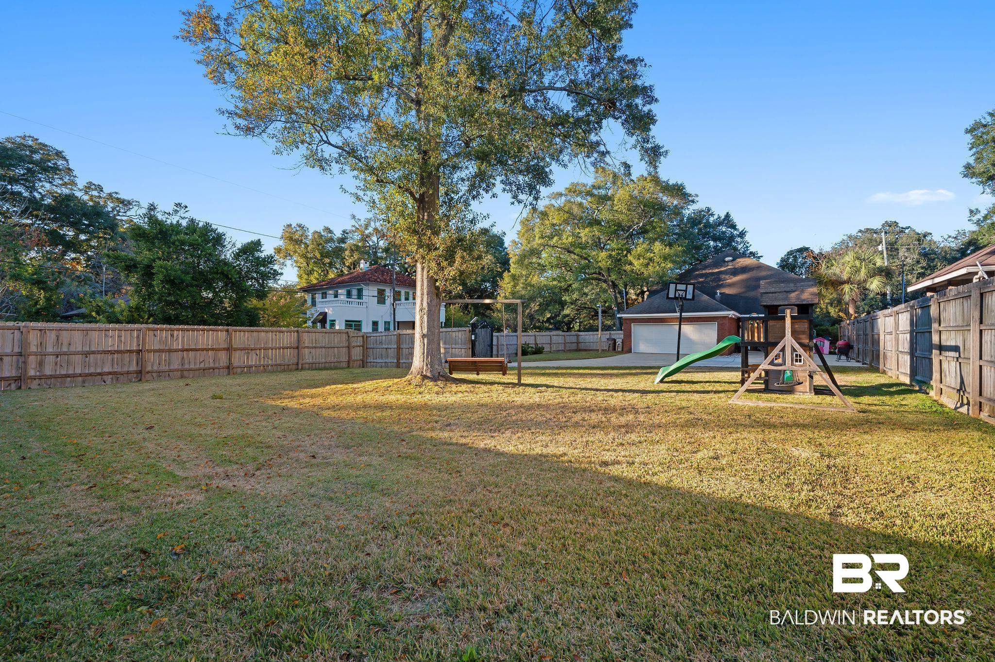 1825 Spring Hill Avenue Mobile, AL 36607 - Photo 40 of 43 Fenced backyard with a playground