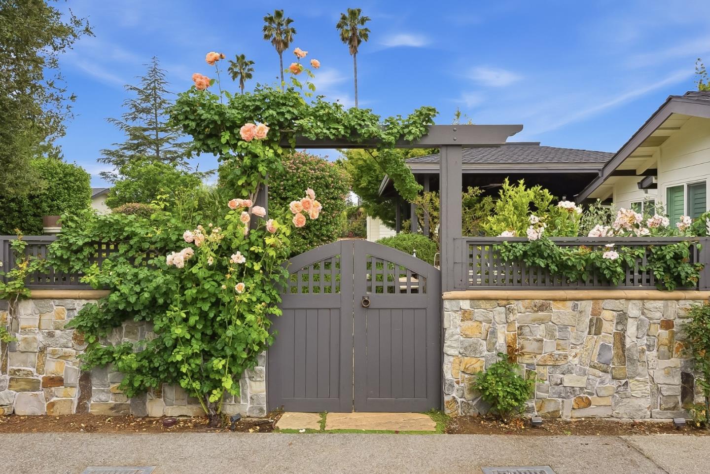285 Ridgeway Road Woodside, CA 94062 - Photo 4 of 28 front view of a house with a tree