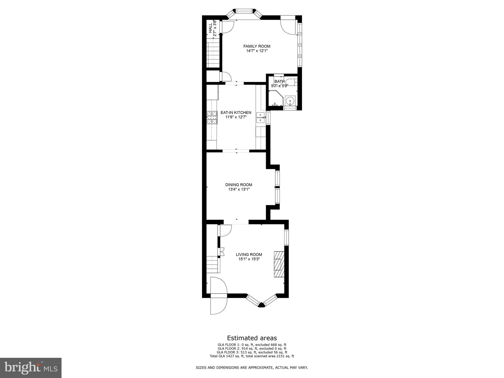 4603 Schenley Road Baltimore, MD 21210 - Photo 35 of 37 Main level floorplan