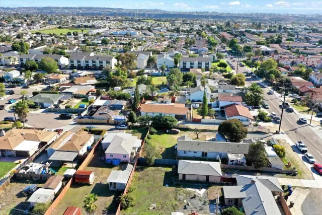 an aerial view of city