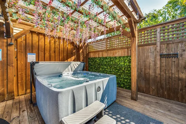 a view of outdoor space with seating area