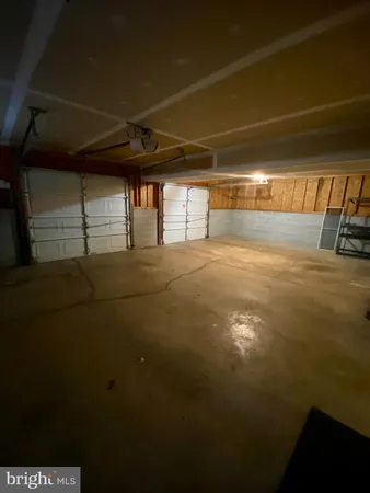 a view of a indoor garage