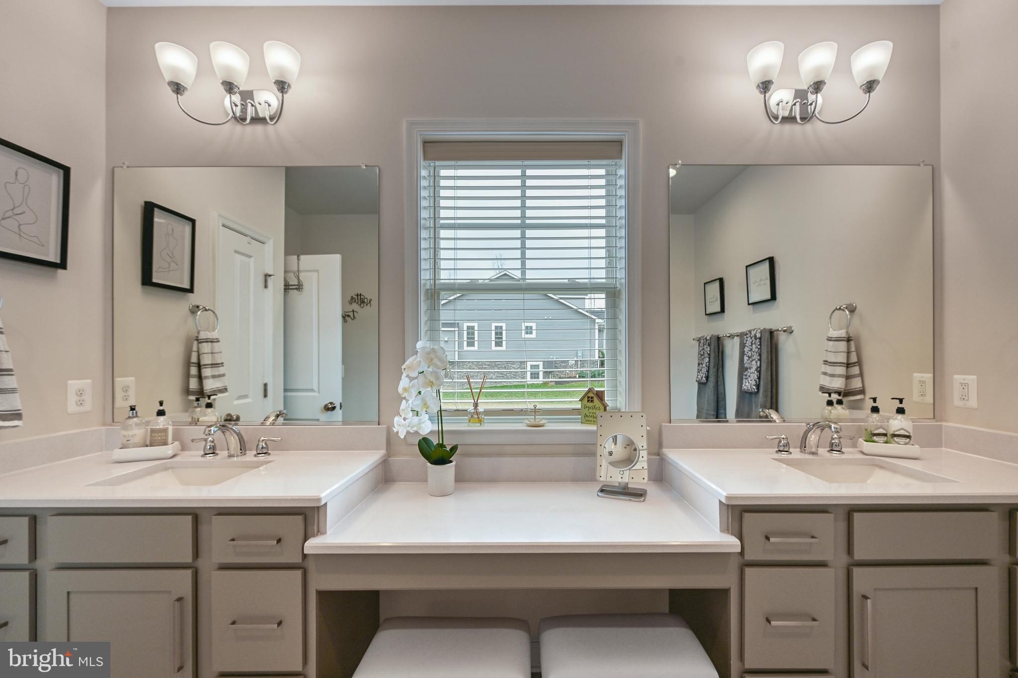 287 Sunset Loop Mineral, VA 23117 - Photo 50 of 112 a bathroom with a sink double vanity and a mirror