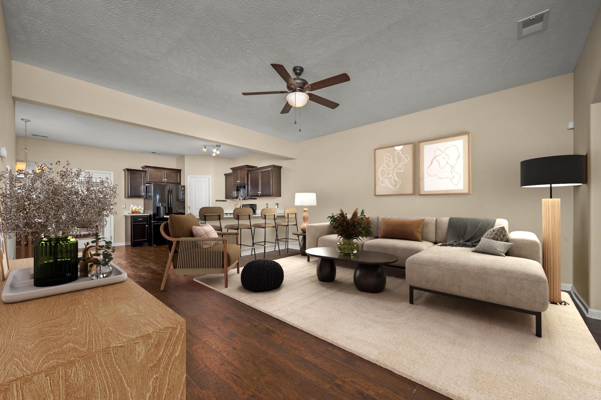 5322 Dan Post Way Murfreesboro, TN 37128 - Photo 2 of 39 a living room with lots of furniture and a chandelier