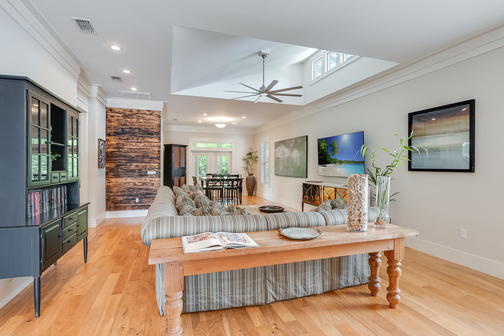 45 Pine Knoll Santa Rosa Beach, FL 32459 - Photo 12 of 24 a living room with fireplace furniture and a flat screen tv