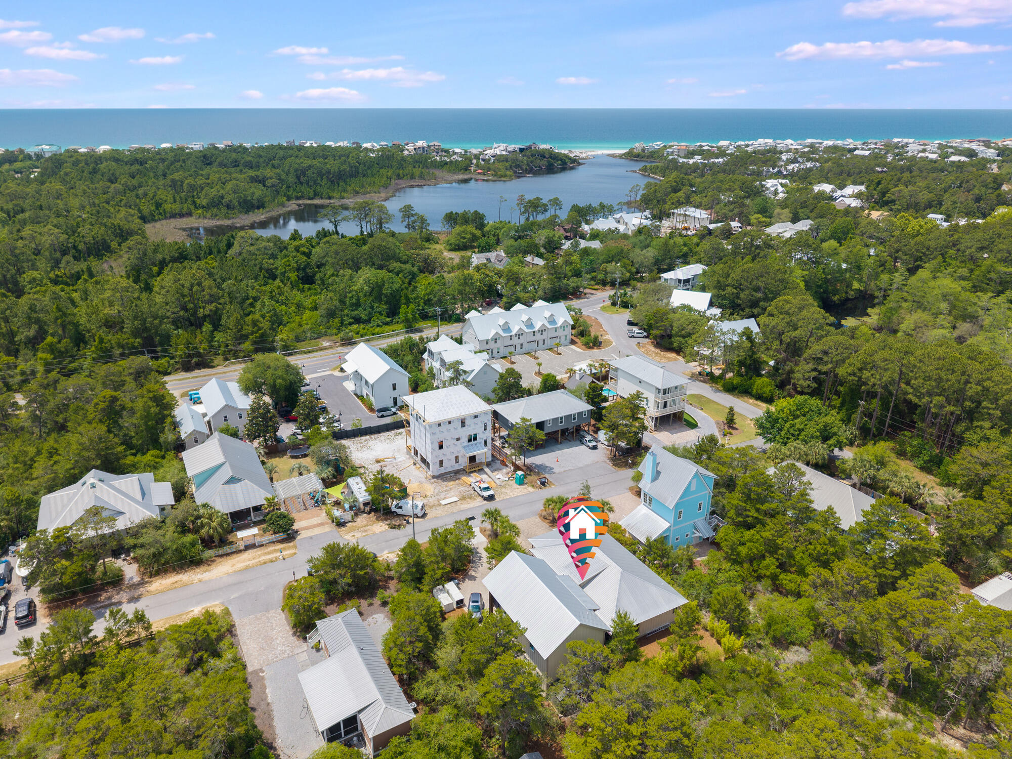 45 Pine Knoll Santa Rosa Beach, FL 32459 - Photo 22 of 24 an aerial view of residential houses with outdoor space and street view