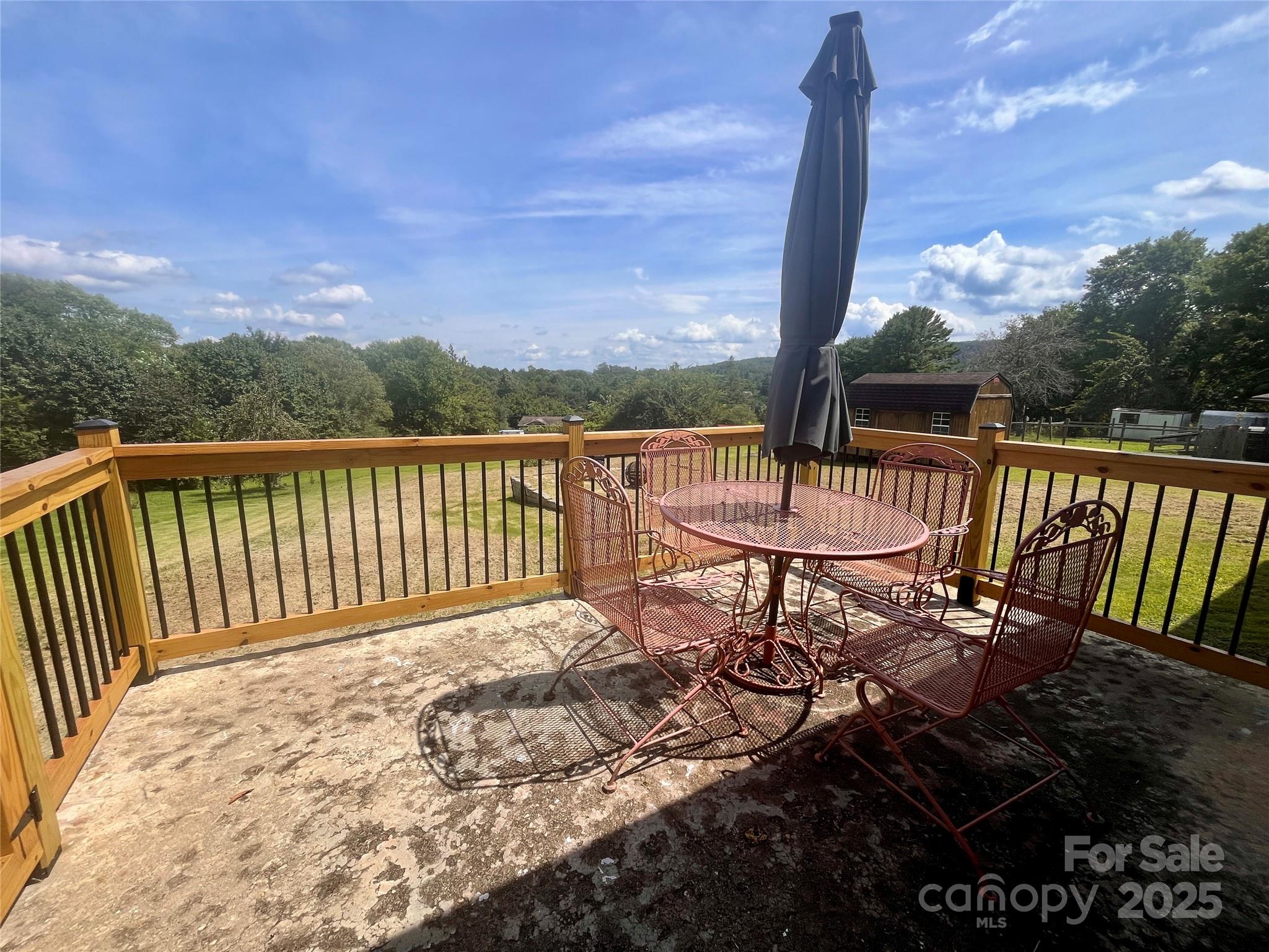 657 Arrowhead Trail Marion, NC 28752 - Photo 22 of 22 a view of a chairs and table on the terrace
