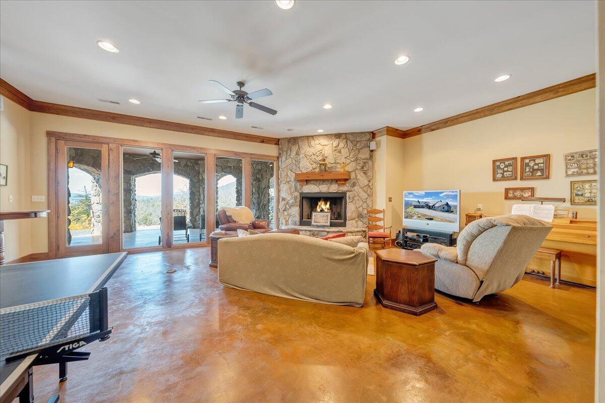 144 Seven Ridges Road Hot Springs, VA 24445 - Photo 46 of 99 44 Floor to Ceiling Stone Wall Fireplace