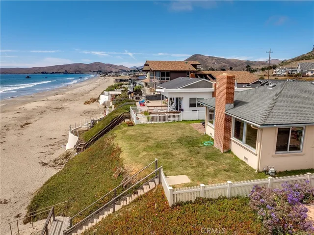 a view of a lake with a houses